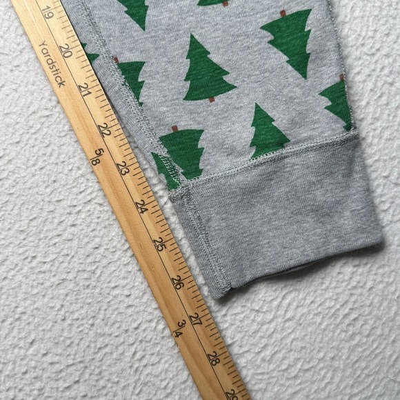 Hanna Andersson Womens Pajama Set Long Sleeve Pants Green Christmas Trees Size L - Picture 9 of 10